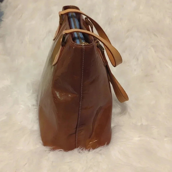 Authentic Louis Vuitton Vernis Houston Shoulder Bag Brown M91005 LV 8307J - Picture 2 of 11